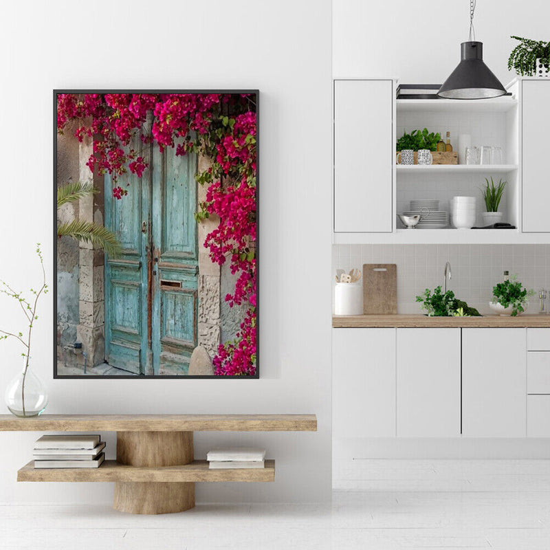 Painting By Numbers DIY Pink Multiflora Room Wall Picture Hand Painted Handwork