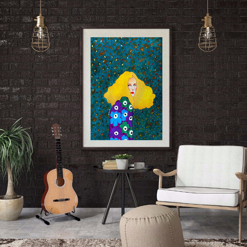 40x50cm Long Hair Girl Frameless Picture Oil Paint By Numbers Hand Painted De