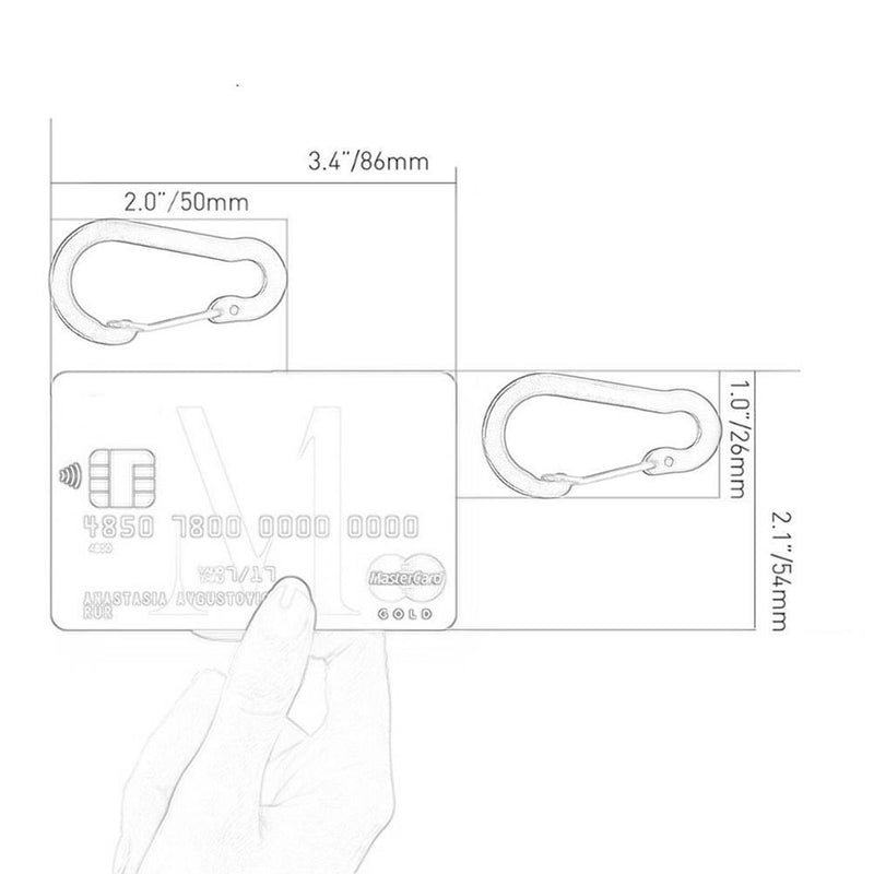 6pcs Outdoor Camping Carabiner Clip Climbing Quick Hanging Buckle (Green)