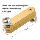 Steel Ruler Positioning Block Angle Scriber Line Marking Gauge for Ruler Locator