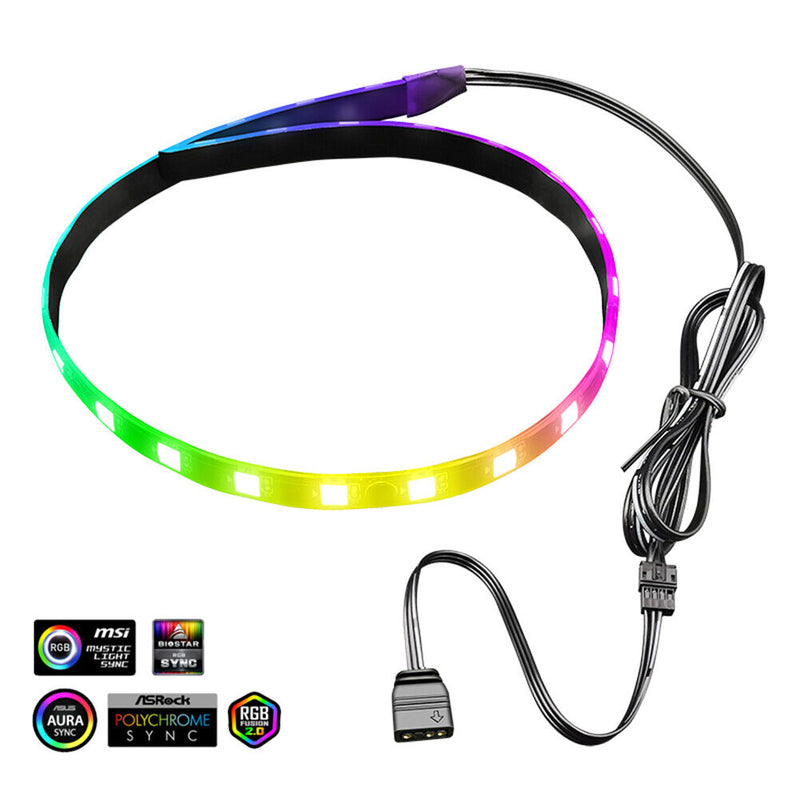 COOLMOON CM-LS40 5V ARGB PC Case LED Light Bar SATA 3PIN Lamps+Controller Newly