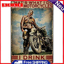 Motorcycle Riding Notes Sheet Metal Drawing Metal Painting Tin Wall Home Poster