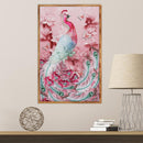 5D DIY Full Drill Diamond Painting Pink Peafowl Cross Stitch Embroidery Kit