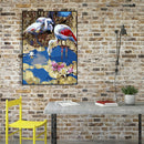 Painting By Numbers DIY Drinking Crane Hand Painted Digital Oil Picture Decor