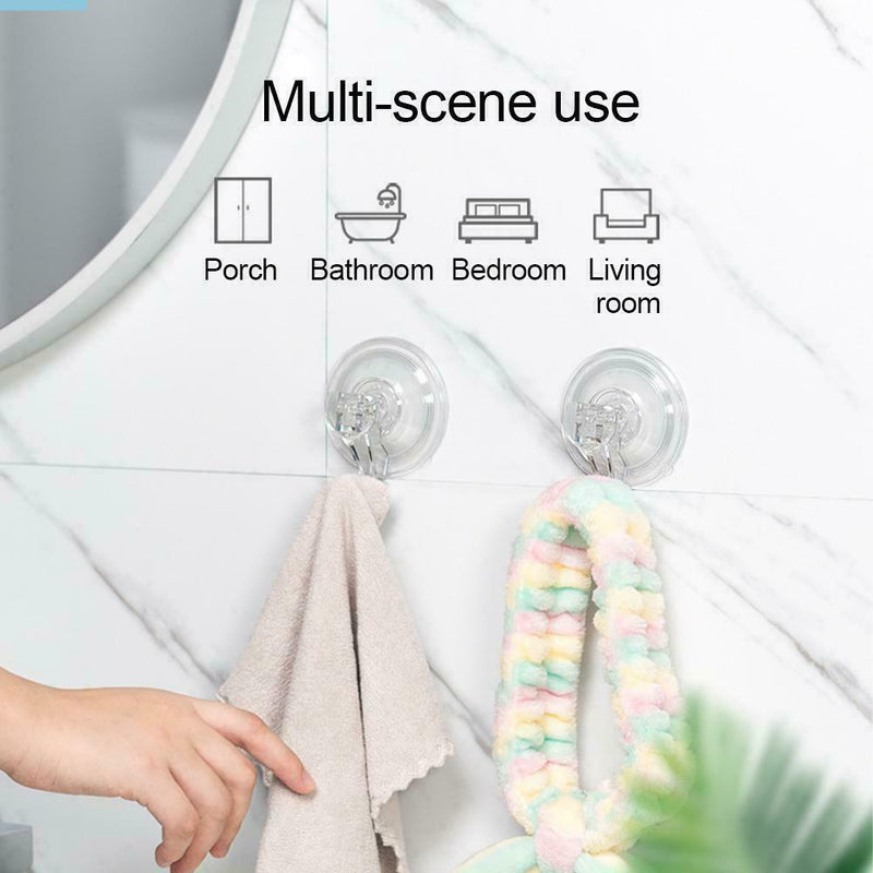 Wreath Hanger Suction Cup Hooks Clear Vacuum For Front Windows Glass Shower U8E8