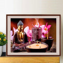 Zen Candle Buddha 5D DIY Diamond Painting Kits Full Round Drill Wall Decor Gifts