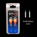 2pcs LED Electric Fishing Float Light + Battery Night Luminous Buoy (Red) Newly