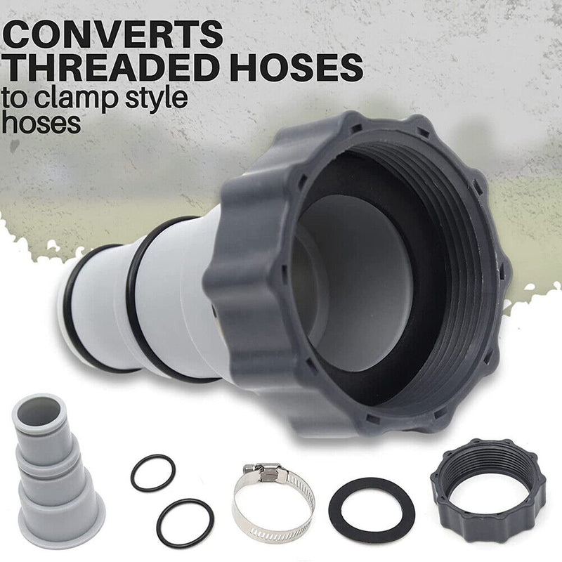 1.25 inch to 1.5 inch Fittings Hose Drain Plug Connector Adapter Collar Kit