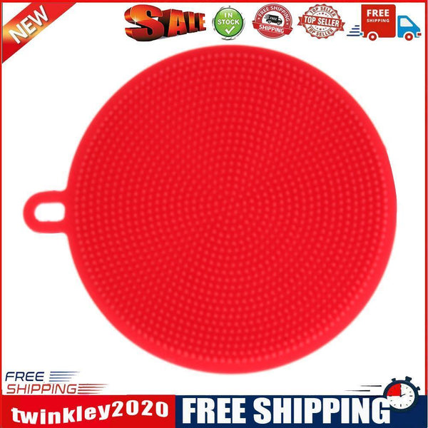 Silicone Dish Bowl Cleaning Brushes Scouring Pad Pot Pan Wash Brushes Red