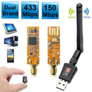 600Mbps Dual Band 5GHz Wireless Lan USB PC WiFi Adapter w/ Antenna 802.11AC