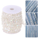 99FT Garland Diamond Acrylic Crystal Bead Curtain Wedding DIY Party Decor Newly
