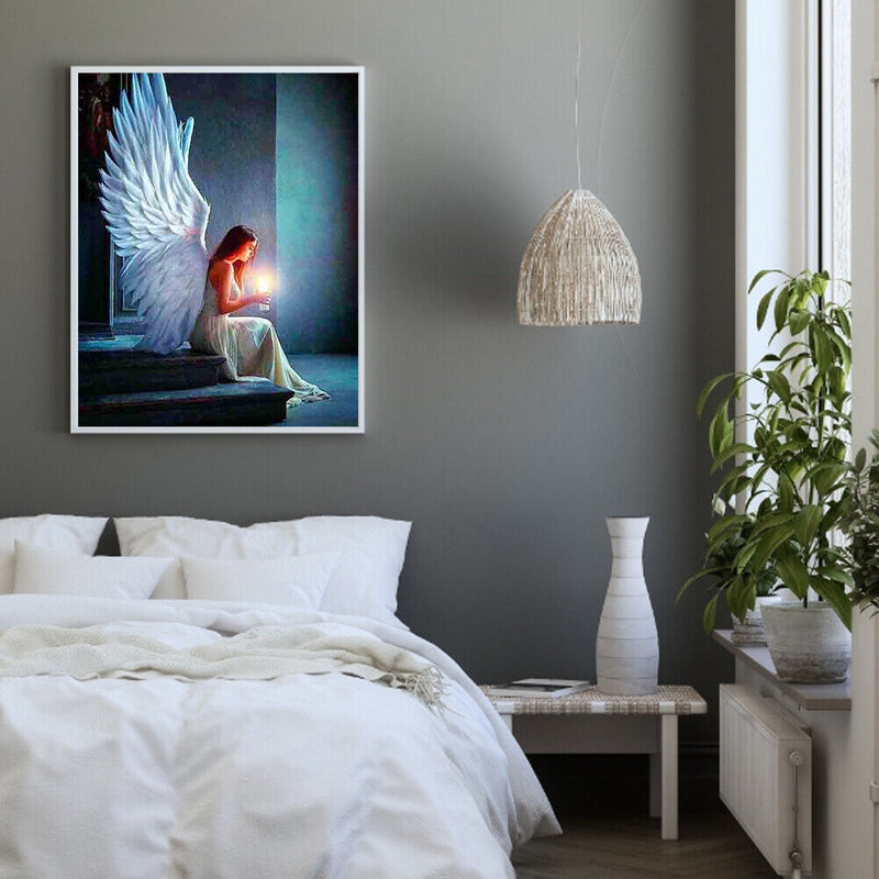 Angel Girl Frameless Picture Oil Paint By Numbers Hand Painted Drawing for Room