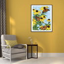 5D Diamond Painting Kit Daisy and Butterfly Full Round Drill Rhinestone DIY W