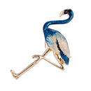 Exotic Colorful Bird Brooch Jewelry Women Banquet Dress Pin Buckle(Blue)
