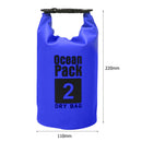 Waterproof Dry Bag Pack Sack Swimming Kayaking Boat Trekking (2L Dark Blue)
