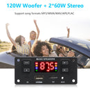 2 X 60W Stereo USB TF FM Radio Module Handsfree Bluetooth-compatible 5.0 for Car