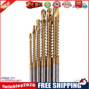 6Pcs Titanium Coated HSS Drill & Saw Carpenter Woodworking Plastic Metal
