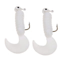 17pcs Fishing Lure  Jig Head Hook Grub Worm Soft Baits Shads Silicone Newly