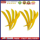 10pcs 4 inch Water Drop Turkey Feathers Arrow Real Feathers Vanes (Yellow)