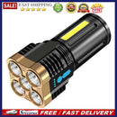 500LM Portable Flashlight USB Rechargeable Power Display Torch Warning Lant