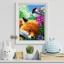 5D DIY Diamond Painting Kits Full Round Drill Sleepy Fox Mosaic Wall Art Picture