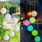 Colour Changing Hanging Wind Chimes Solar Powered LED Garden Ball Outdoor A7V1