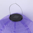 Solar Nylon Lantern Lamp Waterproof Hanging Light Festival Decor (Purple) Newly