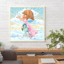 Full Round Drill Diamond Painting Kit Angel Girl Rhinestone Drawing Home Decor