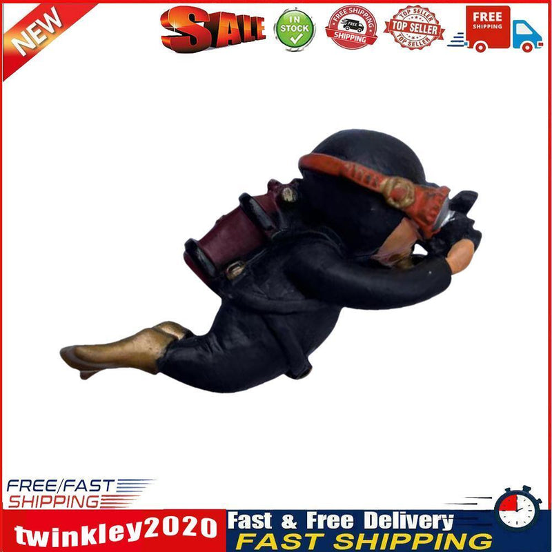 Aquarium Fish Tank Landscape Diver Underwater Aquatic Ornaments (Black) Newly