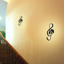 LED Musical Note Wall Lamp Bedside Spiral Night Light (Warm Light)(Black) Newly