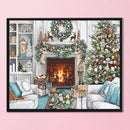Full Embroidery Christmas 3-Beach 11CT Printed Cross Stitch Cotton DIY Kits