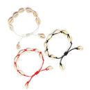 Girls Summer Beach Cowrie Ankle Shell Bracelet Foot Chain Handmade Braided