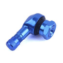 2pcs 90° CNC Aluminum Motorcycle 11.3mm Rim Tire Tyre Valve Stems(Blue)