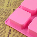 4 Cubes Silicone Muffin Mold Square Cupcake Tray Cake Baking Decorating Ice L6Q8