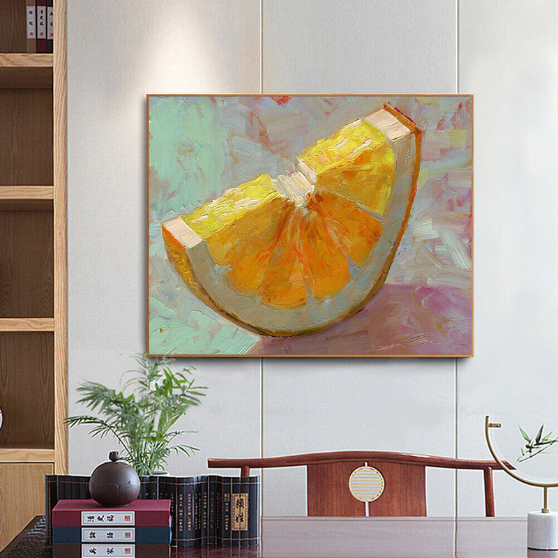Handmade DIY Hand Painted Paint By Numbers Oil Canvas Pictures Fruit Orange Kit