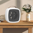 500w Mini Electric Heating Fan with Handle Desktop Warm Air Blower (White) Newly