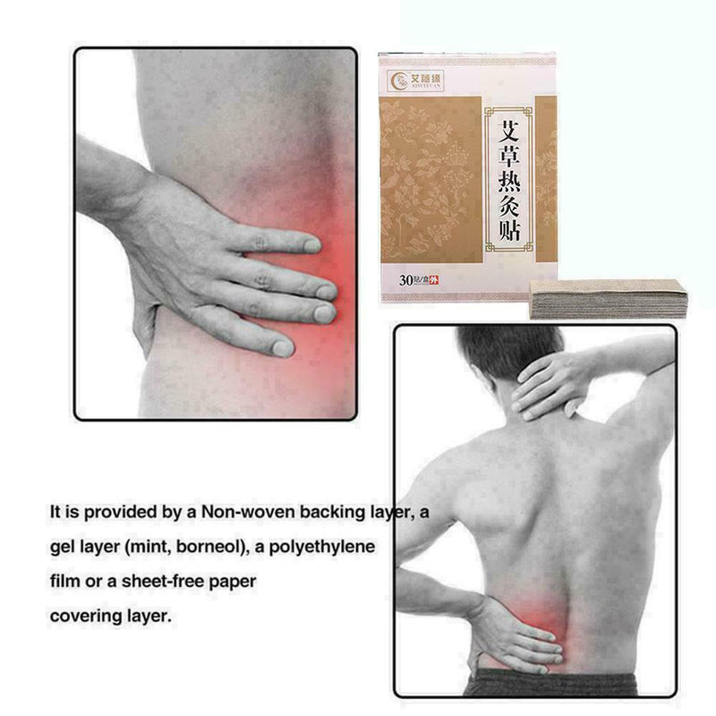 30pcs Warm Moxibustion Plaster Wormwood Herbal Medicine M0F8 Health B1Y8 O0Z3