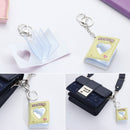 Color Hollow Love 16 Photos Keychain Card Holder Key Rings Mini Photo Album