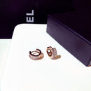Micro Inlaid Rhinestone Tassel Eardrop Ear Stud Women Wedding Earrings Pendant