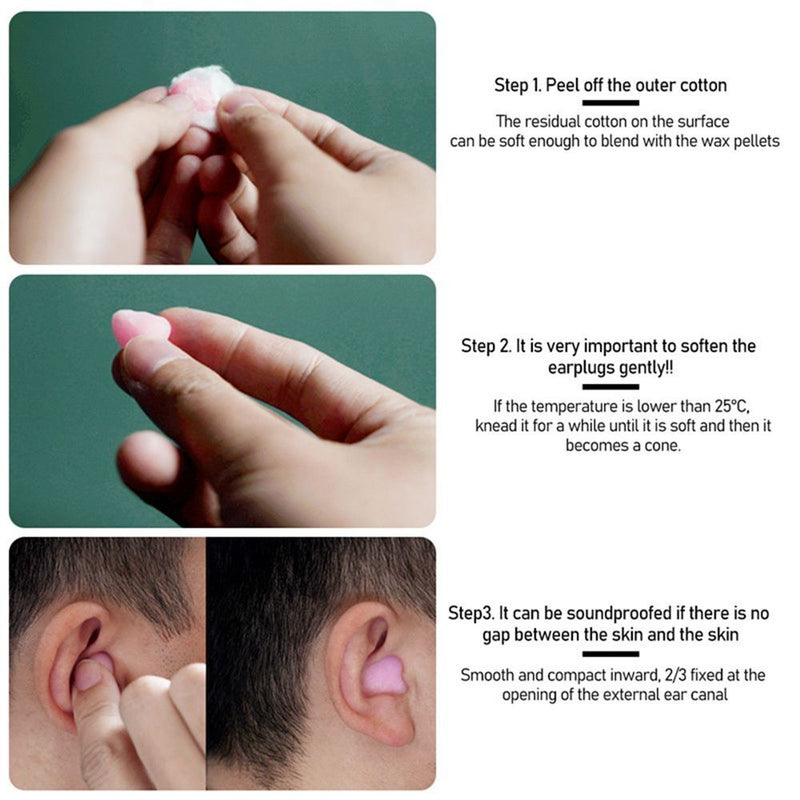 Swimming Ear Plugs Wax Cotton Earplugs Sleeping Snoring Noise Reduction