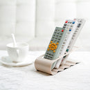 Practical Wrinkled 4 Section Home Appliance Remote Control Holder Beige Newly