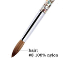 Painting Pen For Acrylic Powder Nail Art Brush 100% Nylon Acrylic Nail Brush