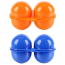2 Grids Egg Storage Box Camping Picnic Hiking Carrier Egg Holder (Orange)