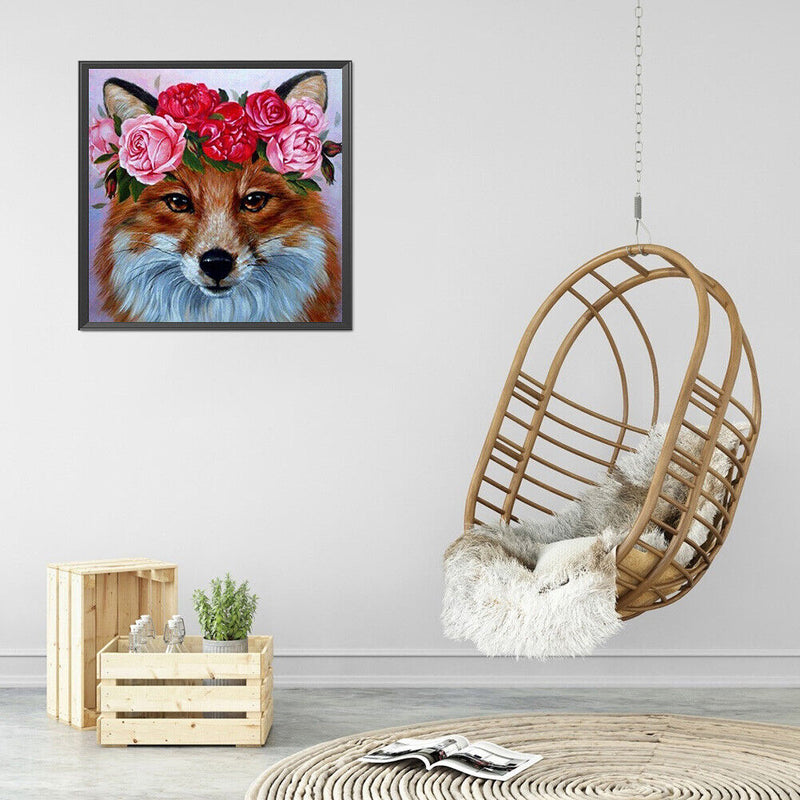 5D DIY Diamond Painting Kits Wear Flower Dog Full Round Drill Wall Decor Art Set