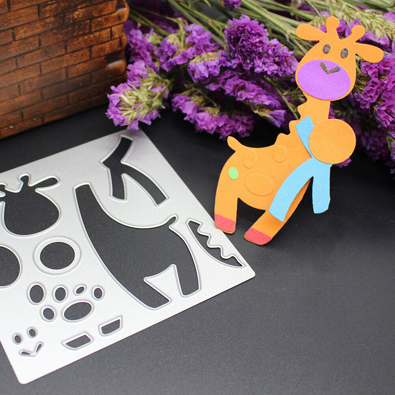 Jigsaw Puzzle Giraffe Deer DIY Cutting Dies Metal Stencils Scrapbook - 134141