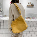 Women Canvas Shoulder Bags Solid Color Large Capacity Casual Messenger Handbag
