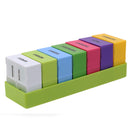 Plastic Portable Pill Box Weekly 7 Days Colorful Holder 28 Slot Medicine