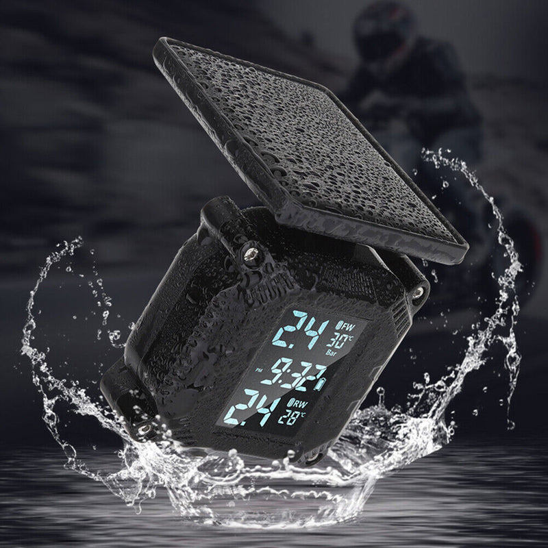 Wireless Motorcycle TPMS Tire Pressure Monitoring Alarm for Motorbike Scoot