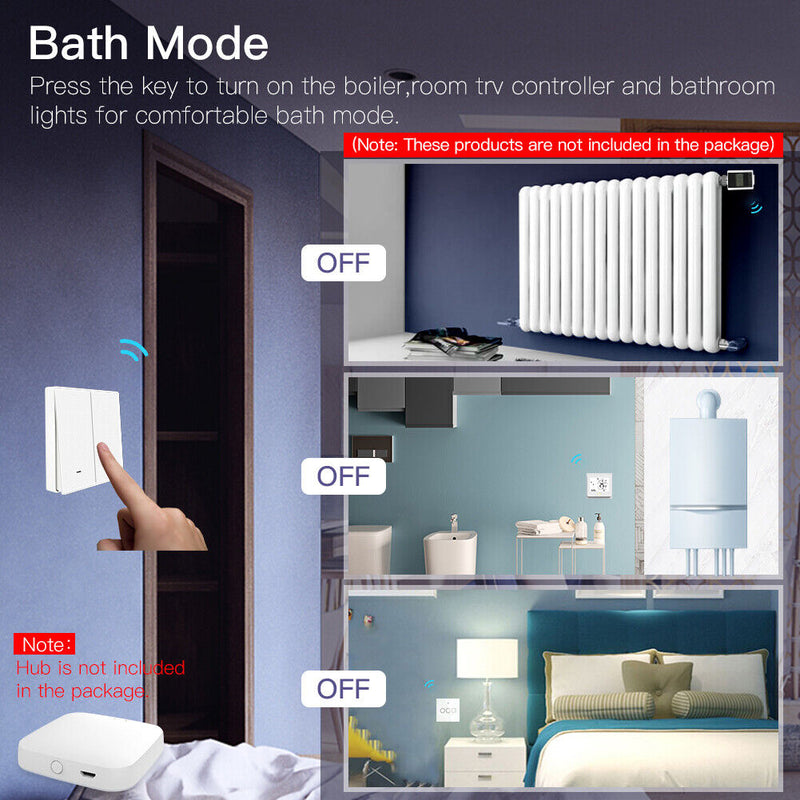 Tuya Smart Bluetooth-compatible ZigBee Wall Switch App Control Hub Required