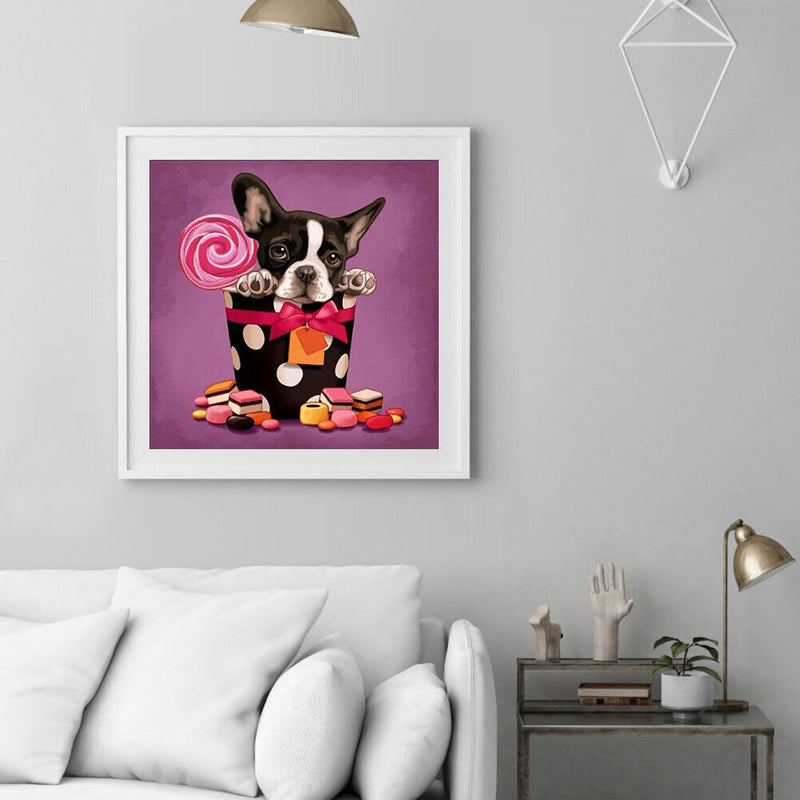 5D DIY Diamond Painting Kits Full Round Drill Dog Mosaic Picture Wall Decor